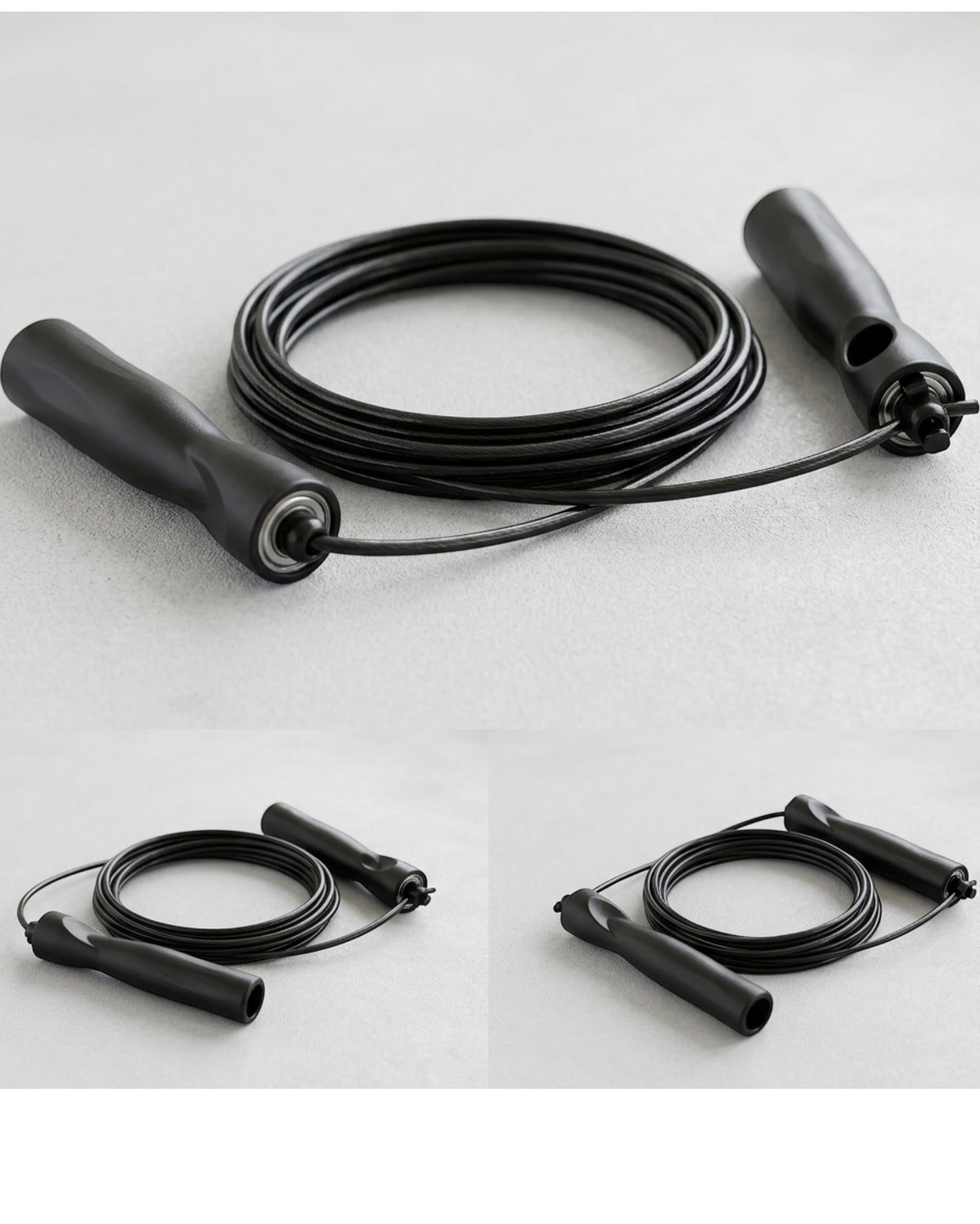 Chirpi Adjustable Speed Jump Rope Black 3 m