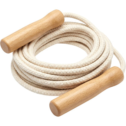 Chirpi Cotton Jump Rope Wood Handle Natural 2.8 m