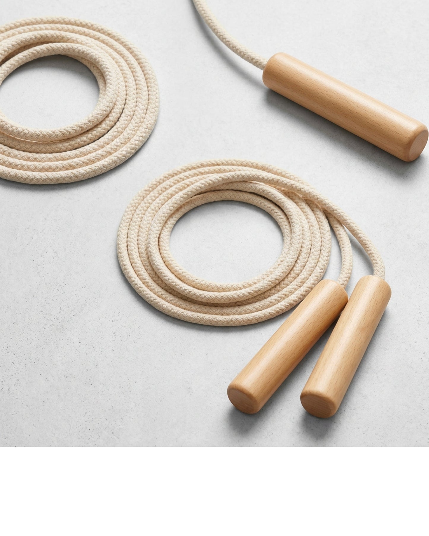 Chirpi Cotton Jump Rope Wood Handle Natural 2.8 m